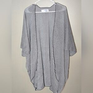 Kini Zamora Designer Scissor Print Kimono Duster | Runway-Style Boho Cover-Up